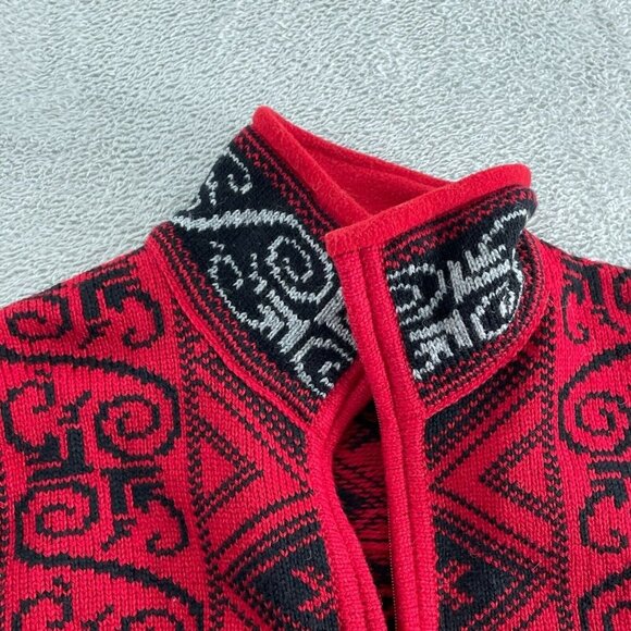 Vintage Baltic Inspirations M W womens Wool Blend Zip-Up Sweater Jacket 5613 - Picture 5 of 10